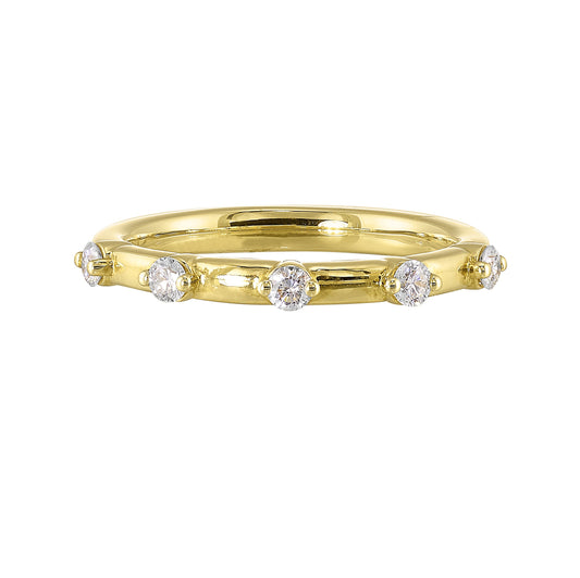 Yellow 14K Gold 0.24ct Diamond Wedding Band