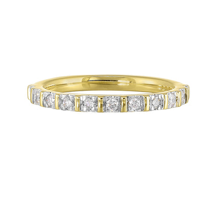 Yellow 14K Gold 0.19ct Diamond Wedding Band