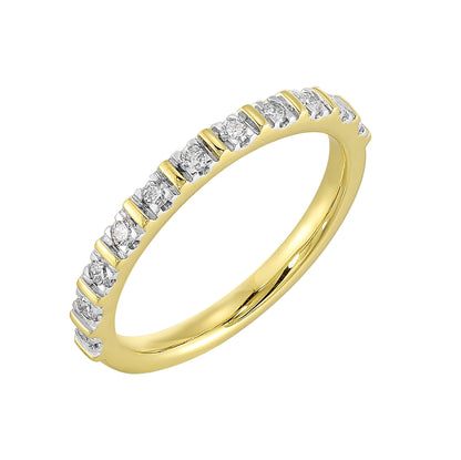 Yellow 14K Gold 0.19ct Diamond Wedding Band