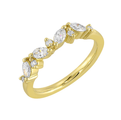 Yellow 14K Gold 0.42ct Diamond Wedding Band