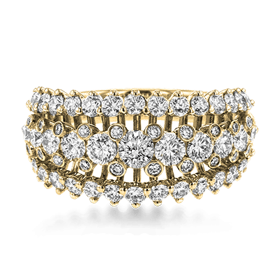 Anniversary Ring In 18k Gold With Diamonds