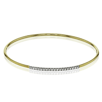 Bangle in 18k Gold with Diamonds - Simon G. Jewelry