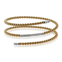 Bangle in 18k Gold with Diamonds - Simon G. Jewelry