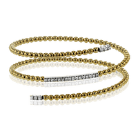Bangle in 18k Gold with Diamonds - Simon G. Jewelry