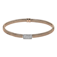 Bangle in 18K Gold with Diamonds - Simon G. Jewelry