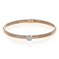 Bangle in 18k Gold with Diamonds - Simon G. Jewelry