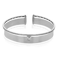 Bangle in 18k Gold with Diamonds - Simon G. Jewelry