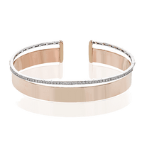 Bangle in 18k Gold with Diamonds - Simon G. Jewelry