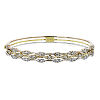Bangle in 18k Gold with Diamonds - Simon G. Jewelry