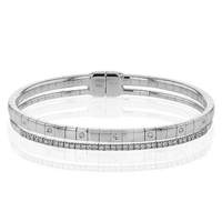 Bangle in 18k Gold with Diamonds - Simon G. Jewelry