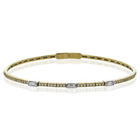 Bangle in 18k Gold with Diamonds - Simon G. Jewelry