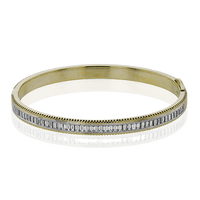 Bangle in 18k Gold with Diamonds - Simon G. Jewelry