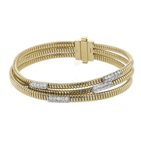 Bangle in 18k Gold with Diamonds - Simon G. Jewelry