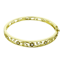 Bangle in 18k Gold with Diamonds - Simon G. Jewelry