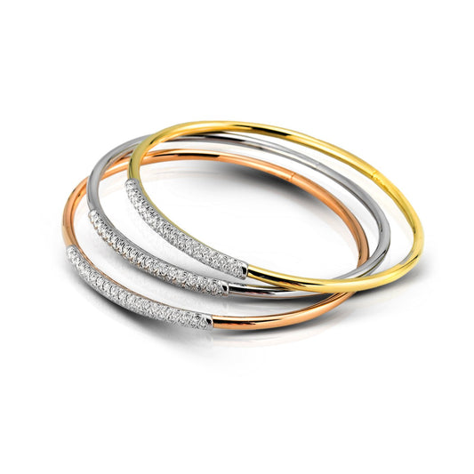 Bangle in 18k Gold with Diamonds