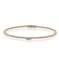 Beaded Bangle in 18k Gold with Diamonds - Simon G. Jewelry