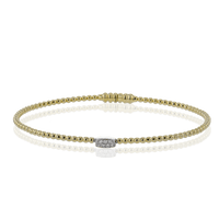 Beaded Bangle in 18k Gold with Diamonds - Simon G. Jewelry
