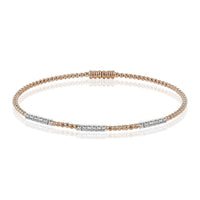 Beaded Bangle in 18k Gold with Diamonds - Simon G. Jewelry