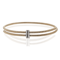 Beaded Bangle in 18k Gold With Diamonds - Simon G. Jewelry