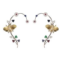 Bee Cuff Earrings in 18k Gold with Diamonds - Simon G. Jewelry