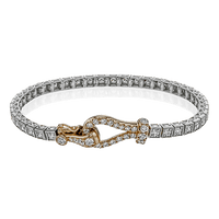 Buckle Bracelet in 18K Gold with Diamonds - Simon G. Jewelry