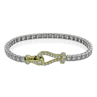 Buckle Bracelet in 18K Gold with Diamonds - Simon G. Jewelry