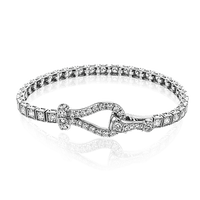 Buckle Bracelet in 18k Gold with Diamonds - Simon G. Jewelry