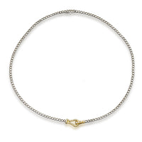 Buckle Necklace in 18k Gold with Diamonds - Simon G. Jewelry