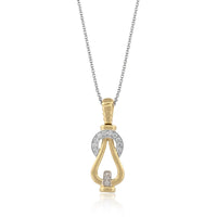 Buckle Pendant in 18k Gold with Diamonds - Simon G. Jewelry