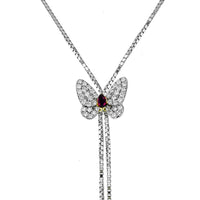 Butterfly Bolo Ruby Necklace in 18k Gold with Diamonds - Simon G. Jewelry
