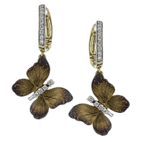 Butterfly Earrings in 18k Gold with Diamonds - Simon G. Jewelry