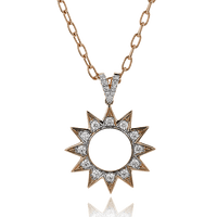Celestial Medallion Pendant Necklace in 18k Gold with Diamonds - Simon G. Jewelry