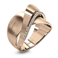 Clio Fashion Ring In 18k Gold With Diamonds - Simon G. Jewelry