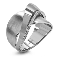 Clio Fashion Ring In 18k Gold With Diamonds - Simon G. Jewelry