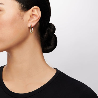 Clio Hoop Earrings in 18k Gold with Diamonds