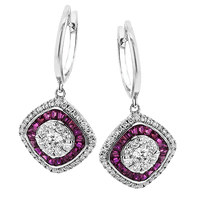 Color Earring in 18k Gold with Diamonds - Simon G. Jewelry