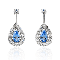 COLOR EARRING IN 18K GOLD WITH DIAMONDS - Simon G. Jewelry