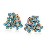 Color Earrings in 18k Gold with Diamonds - Simon G. Jewelry