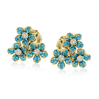 Color Earrings in 18k Gold with Diamonds - Simon G. Jewelry