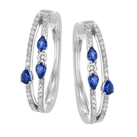 Color Earrings in 18k Gold with Diamonds - Simon G. Jewelry