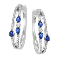 Color Earrings in 18k Gold with Diamonds - Simon G. Jewelry