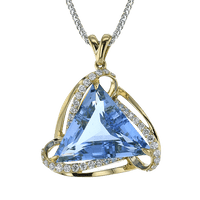 COLOR PENDANT IN 18K GOLD WITH DIAMONDS - Simon G. Jewelry