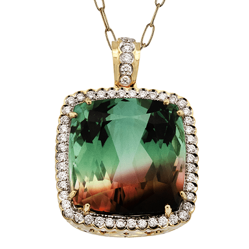 Color Pendant in 18k Gold with Diamonds