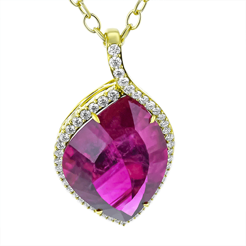 Color Pendant in 18k Gold with Diamonds