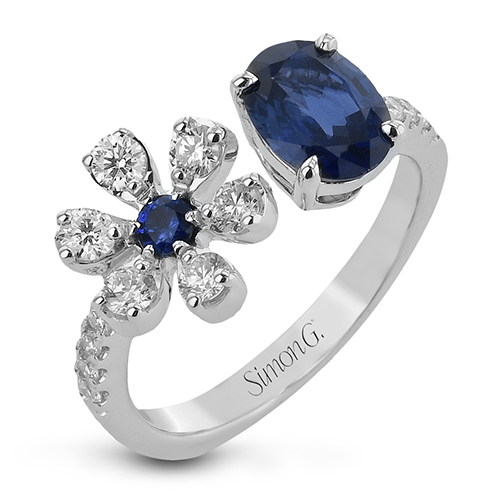 Color Ring in 18k Gold with Diamonds