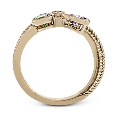Color Ring in 18k Gold with Diamonds