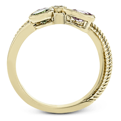 Color Ring in 18k Gold with Diamonds