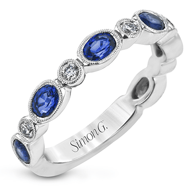 Color Ring in 18k Gold with Diamonds - Simon G. Jewelry