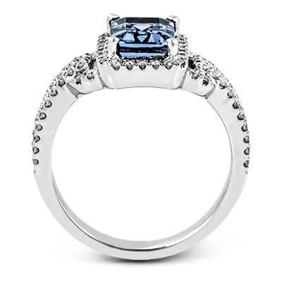 Color Ring In 18k Gold With Diamonds