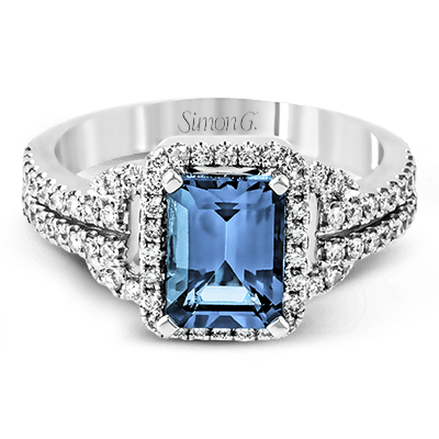 Color Ring In 18k Gold With Diamonds